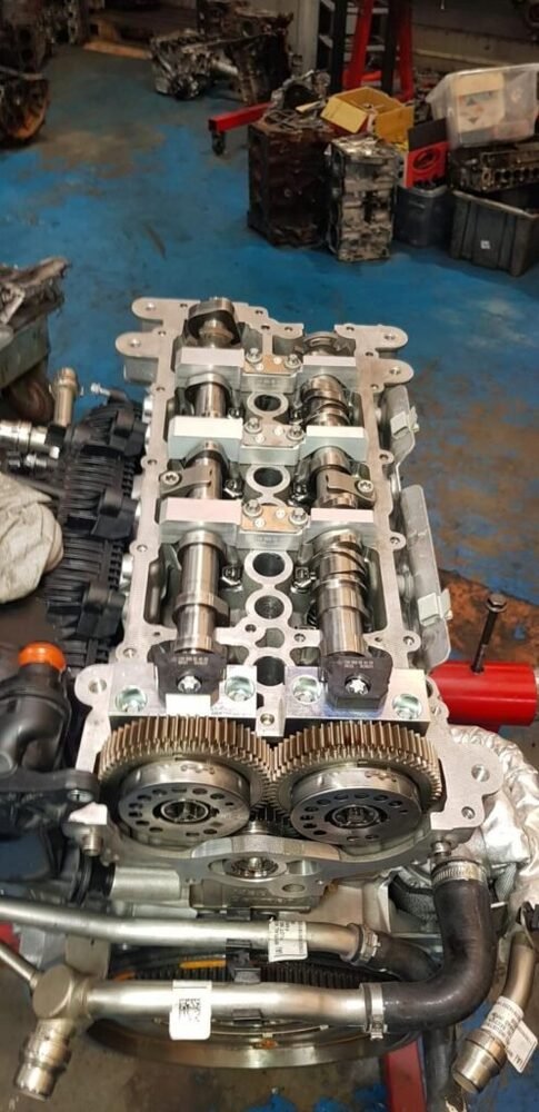 Engine repair close-up